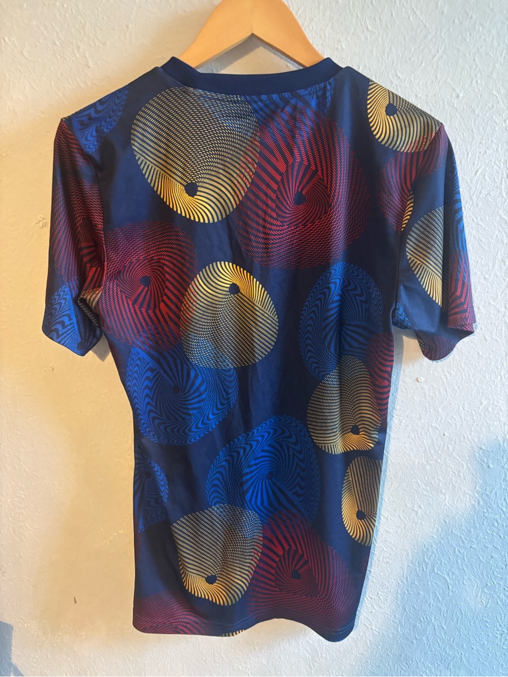 adidas  Navy Blue Gold Red Graphic Soccer Jersey - Picture 4 of 6